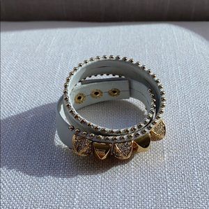 Juicy Couture White Wrap Leather Bracelet. NWOT.